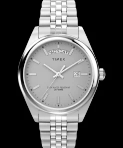 Timex Stainless Steel|Father's Day Gifts*Legacy Day and Date 41mm Stainless Steel Bracelet Watch