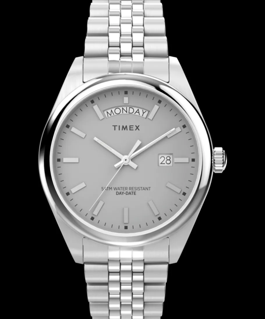 Timex Stainless Steel|Father's Day Gifts*Legacy Day and Date 41mm Stainless Steel Bracelet Watch