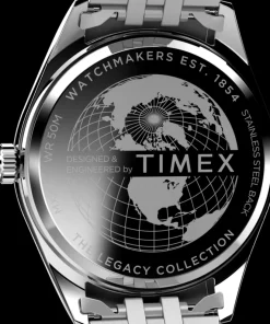 Timex Stainless Steel|Father's Day Gifts*Legacy Day and Date 41mm Stainless Steel Bracelet Watch