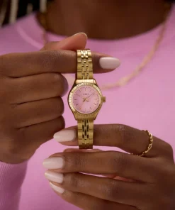 Women Timex Small|Gold-tone*Legacy Mini 25mm Stainless Steel Bracelet Watch