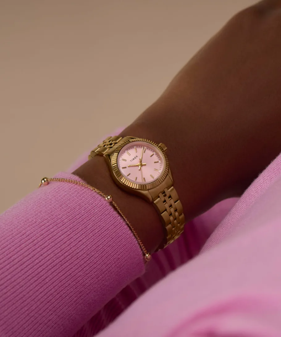 Women Timex Small|Gold-tone*Legacy Mini 25mm Stainless Steel Bracelet Watch