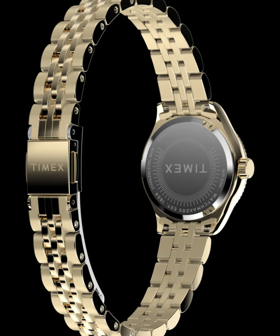 Women Timex Small|Gold-tone*Legacy Mini 25mm Stainless Steel Bracelet Watch