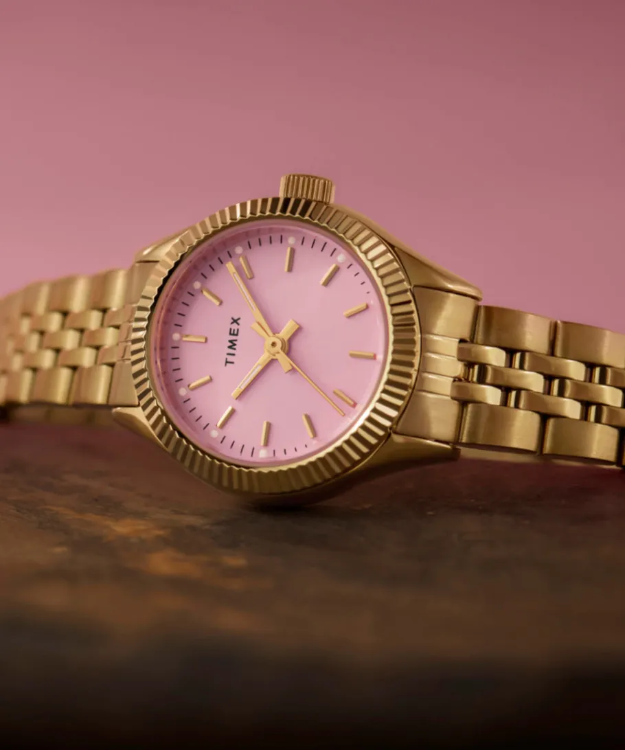 Women Timex Small|Gold-tone*Legacy Mini 25mm Stainless Steel Bracelet Watch