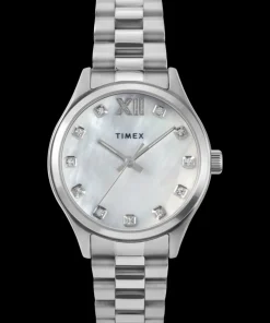 Women Timex Silver-tone|Bracelet*Legacy 34mm Stainless Steel Bracelet Watch