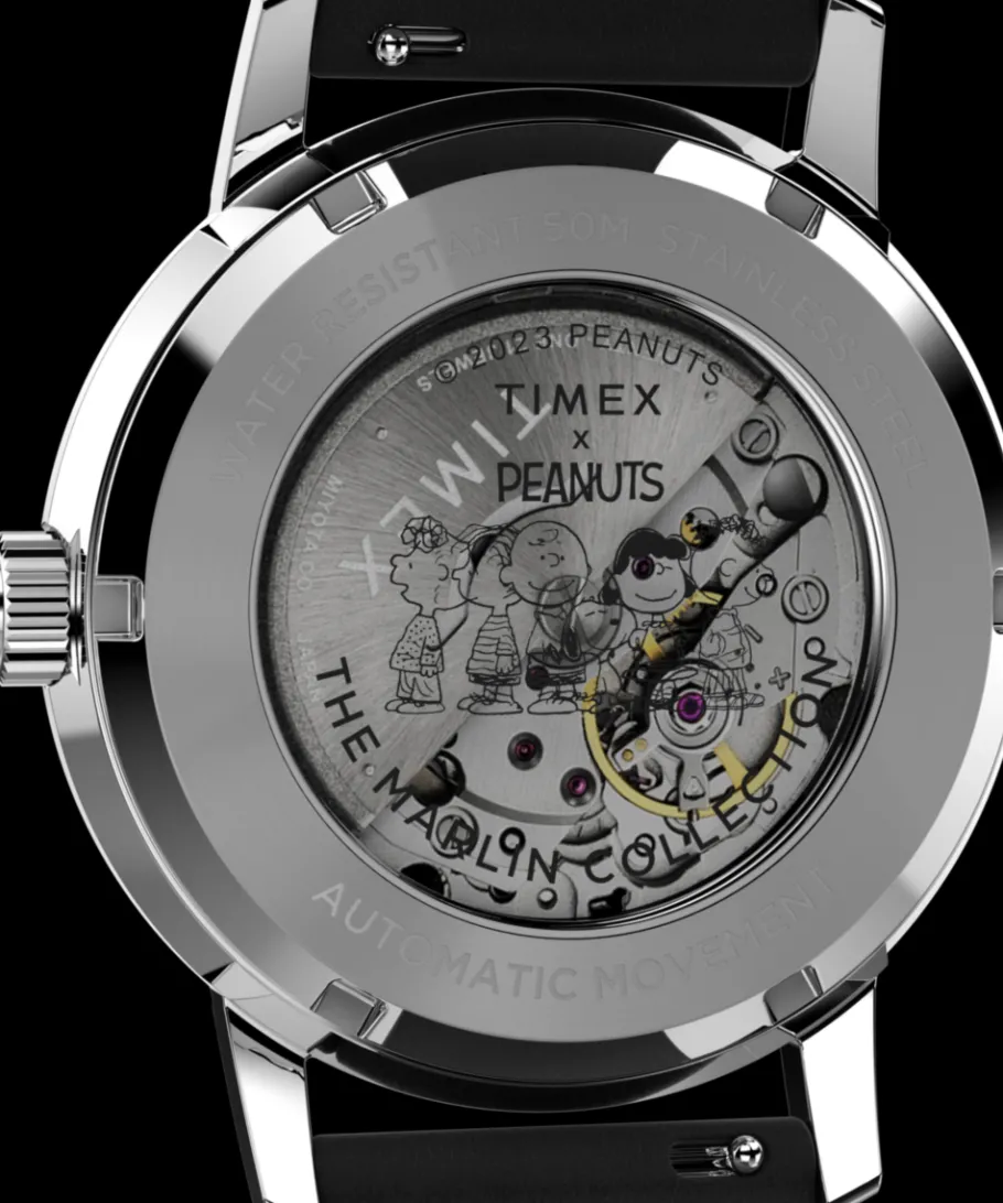 Timex Leather|Automatic*Marlin® Automatic x Peanuts Snoopy Flying Ace 40mm Leather Strap