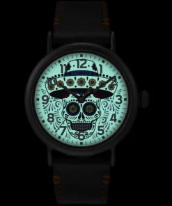 Timex Leather*Standard Dia de los Muertos 40mm Leather Strap Watch