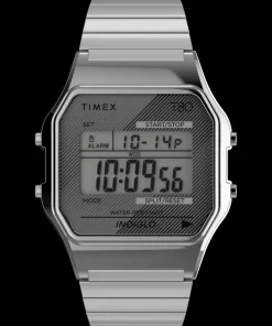 Women Timex Digital|Digital*T80 34mm Stainless Steel Expansion Band Watch