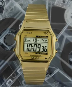 Women Timex Digital|Digital*T80 34mm Stainless Steel Expansion Band Watch