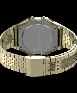 Women Timex Gold-tone|Digital*T80 34mm Stainless Steel Bracelet Watch