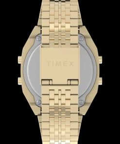 Women Timex Gold-tone|Digital*T80 Steel 36mm Stainless Steel Bracelet Watch