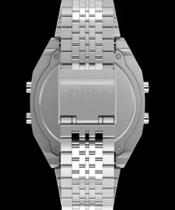 Women Timex Silver-tone|Digital*T80 Steel 36mm Stainless Steel Bracelet Watch
