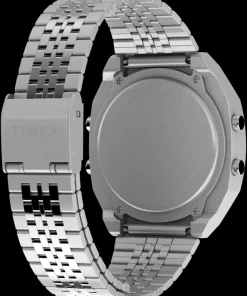 Women Timex Silver-tone|Digital*T80 Steel 36mm Stainless Steel Bracelet Watch