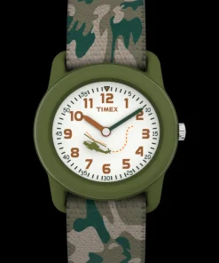 Kids Timex Kids Watches*TIME MACHINES® 29mm Green Camo Elastic Fabric Kids Watch