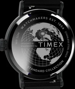 Timex Leather|Black Watches*Waterbury Standard Dia de los Muertos 40mm Leather Strap Watch