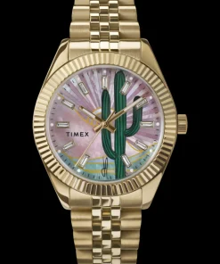 Women Timex Gold-tone|Bracelet*x Jacquie Aiche 36mm Stainless Steel Bracelet Watch