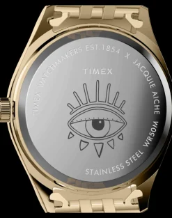 Women Timex Gold-tone|Bracelet*x Jacquie Aiche 36mm Stainless Steel Bracelet Watch