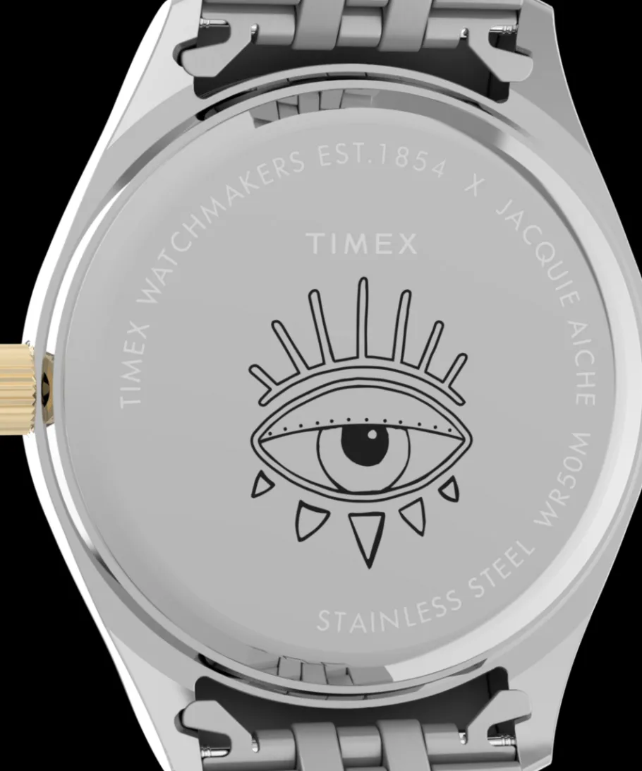 Women Timex Silver-tone|Bracelet*x Jacquie Aiche 36mm Stainless Steel Bracelet Watch