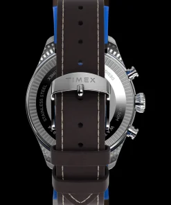 Timex Leather|Chronograph*X Pan Am Chronograph 42mm Leather Strap Watch