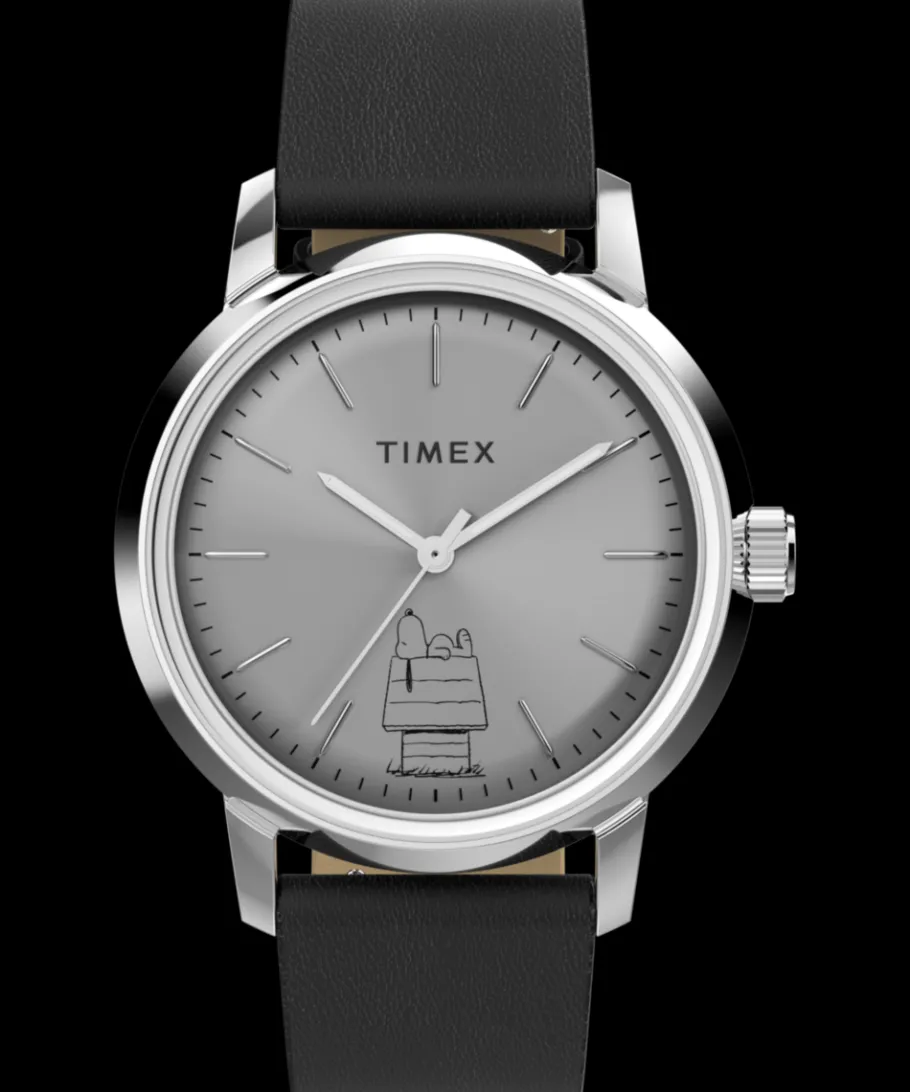 Timex Leather|Automatic*x Peanuts® Marlin® Automatic 75th Anniversary Edition 40mm Leath