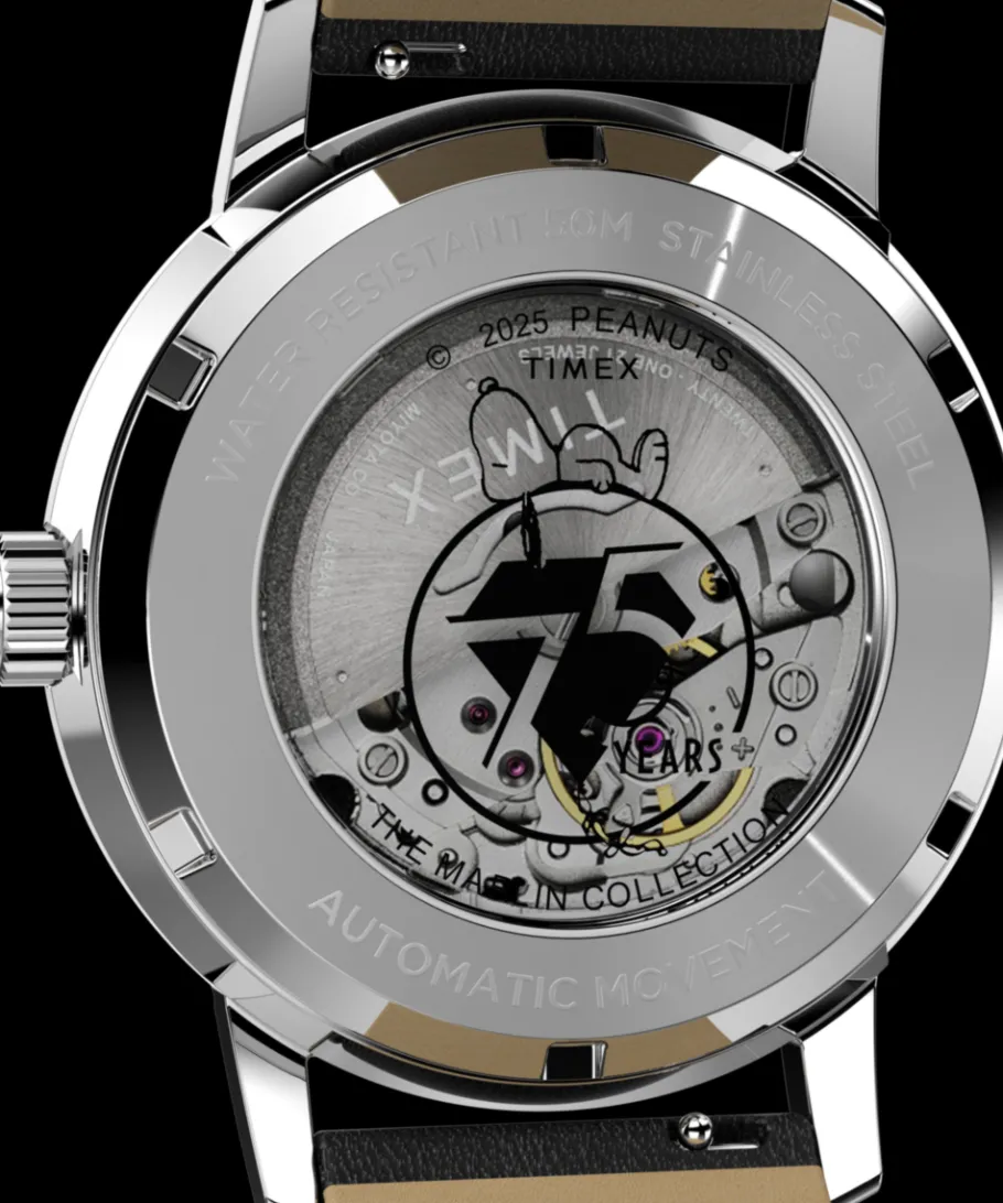 Timex Leather|Automatic*x Peanuts® Marlin® Automatic 75th Anniversary Edition 40mm Leath