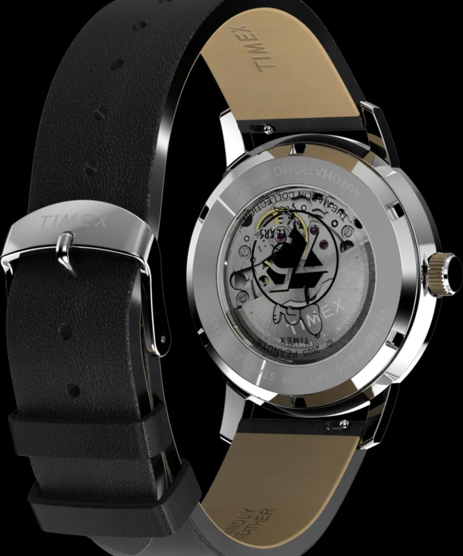 Timex Leather|Automatic*x Peanuts® Marlin® Automatic 75th Anniversary Edition 40mm Leath