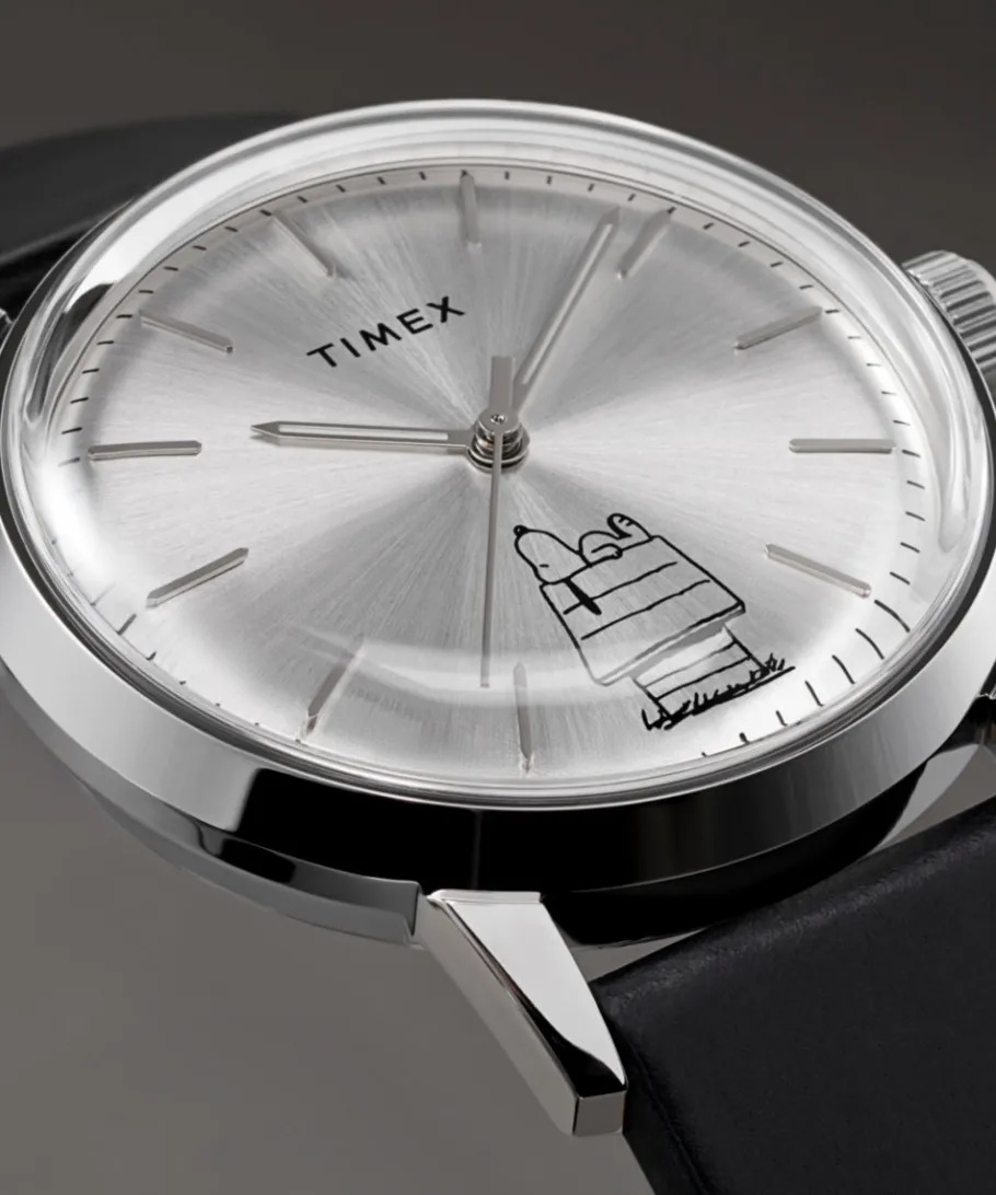 Timex Leather|Automatic*x Peanuts® Marlin® Automatic 75th Anniversary Edition 40mm Leath