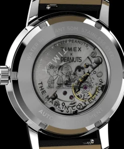 Timex Leather|Automatic*x Peanuts Marlin® Automatic Saxophonist 40mm Leather Strap Watch