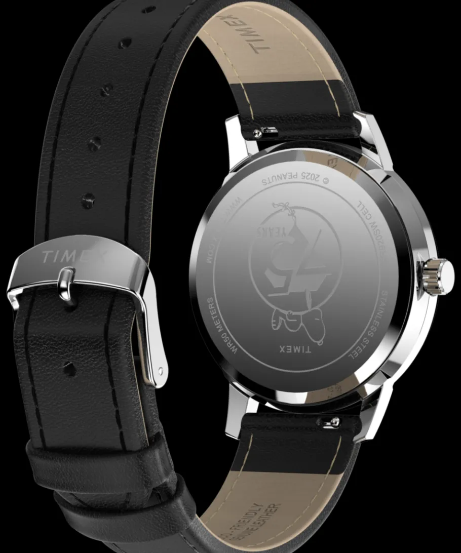 Timex Leather*x Peanuts® Marlin® 75th Anniversary Edition 38mm Leather Strap W