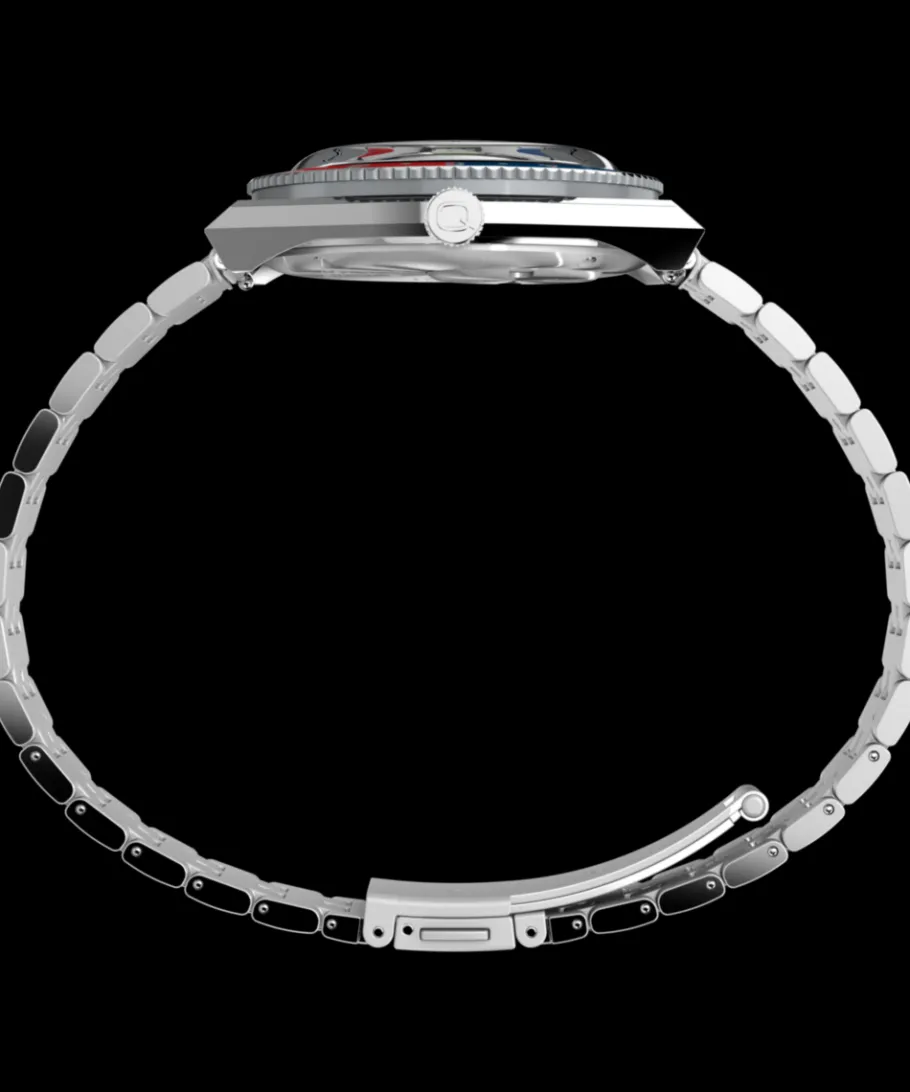 Timex Vintage|Stainless Steel*x Peanuts® Q ® GMT 38mm Stainless Steel Bracelet Watch