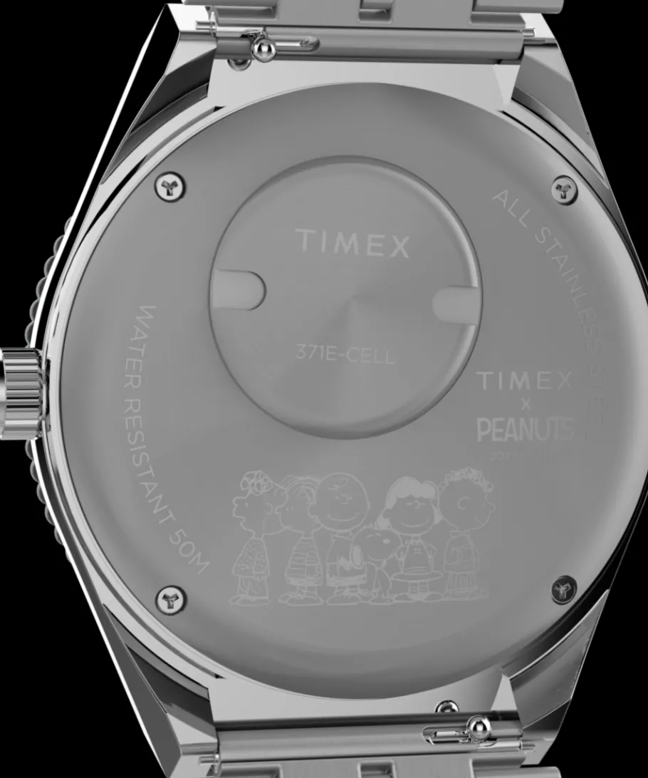 Timex Vintage|Stainless Steel*x Peanuts® Q ® GMT 38mm Stainless Steel Bracelet Watch