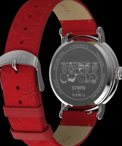 Timex Leather*x Peanuts Standard Snoopy Santa 40mm Leather Strap Watch
