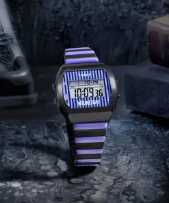 Women Timex Bracelet*x Wednesday T80 36mm Stainless Steel Black and Purple Expansion