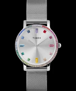 Women Timex Silver-tone|Bracelet*Transcend 34mm Mesh Bracelet Watch