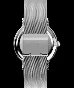 Women Timex Silver-tone|Bracelet*Transcend 34mm Mesh Bracelet Watch