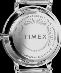 Women Timex Silver-tone|Bracelet*Transcend 34mm Mesh Bracelet Watch