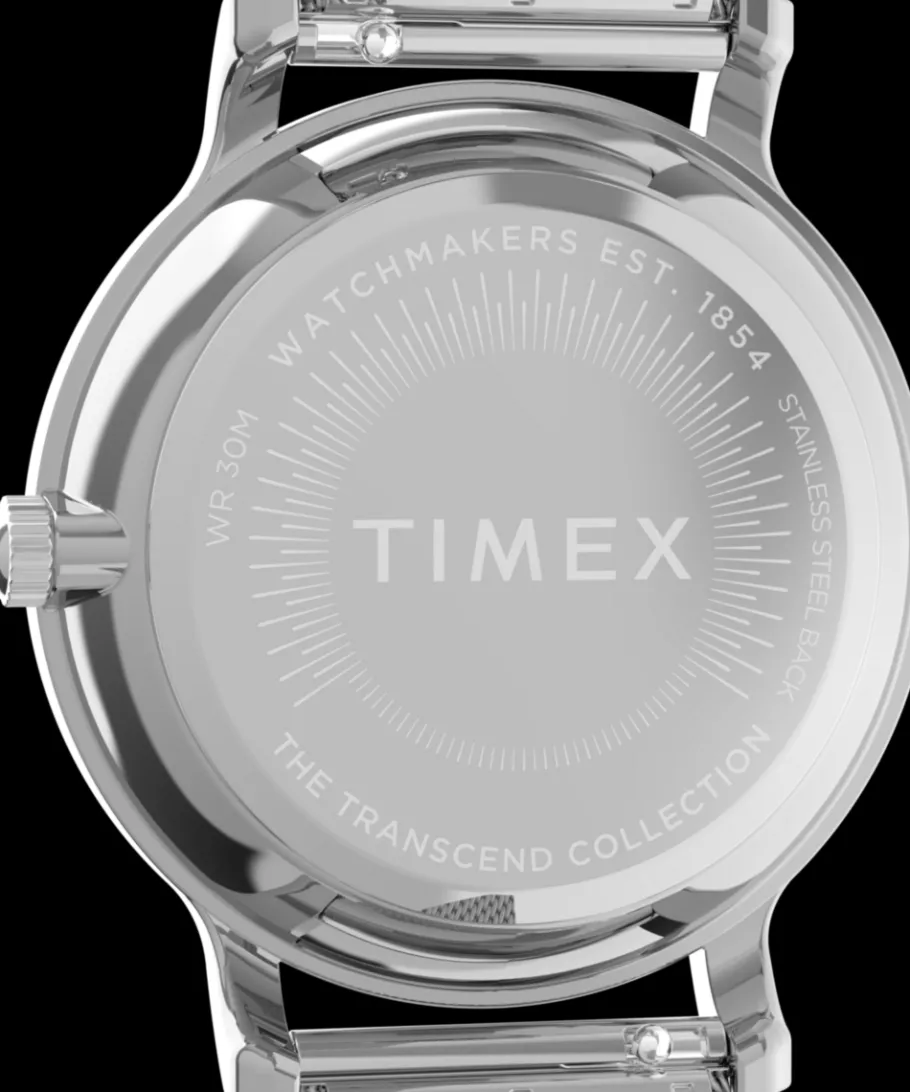 Women Timex Silver-tone|Bracelet*Transcend 34mm Stainless Steel Bracelet Watch
