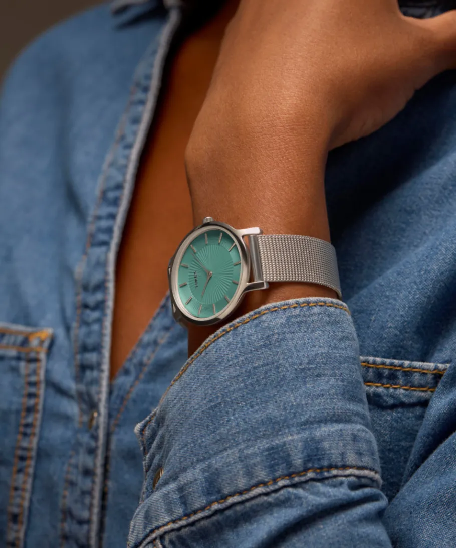 Women Timex Silver-tone|Bracelet*Transcend 34mm Stainless Steel Bracelet Watch