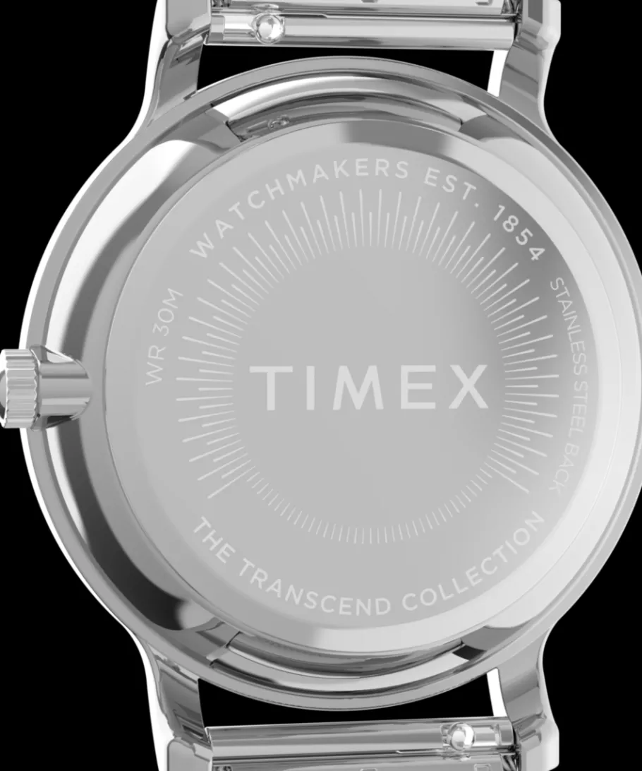 Women Timex Silver-tone|Bracelet*Transcend 34mm Stainless Steel Bracelet Watch