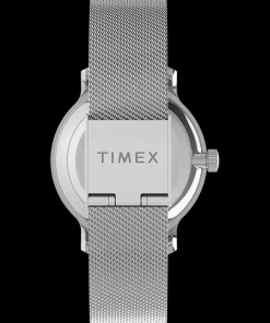 Women Timex Small|Silver-tone*Transcend™ 31mm Stainless Steel Mesh Band Watch