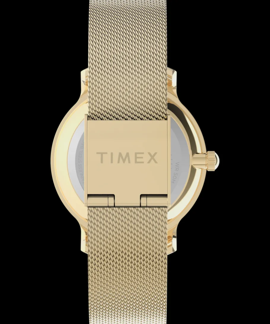 Women Timex Small*Transcend™ 31mm Stainless Steel Mesh Band Watch