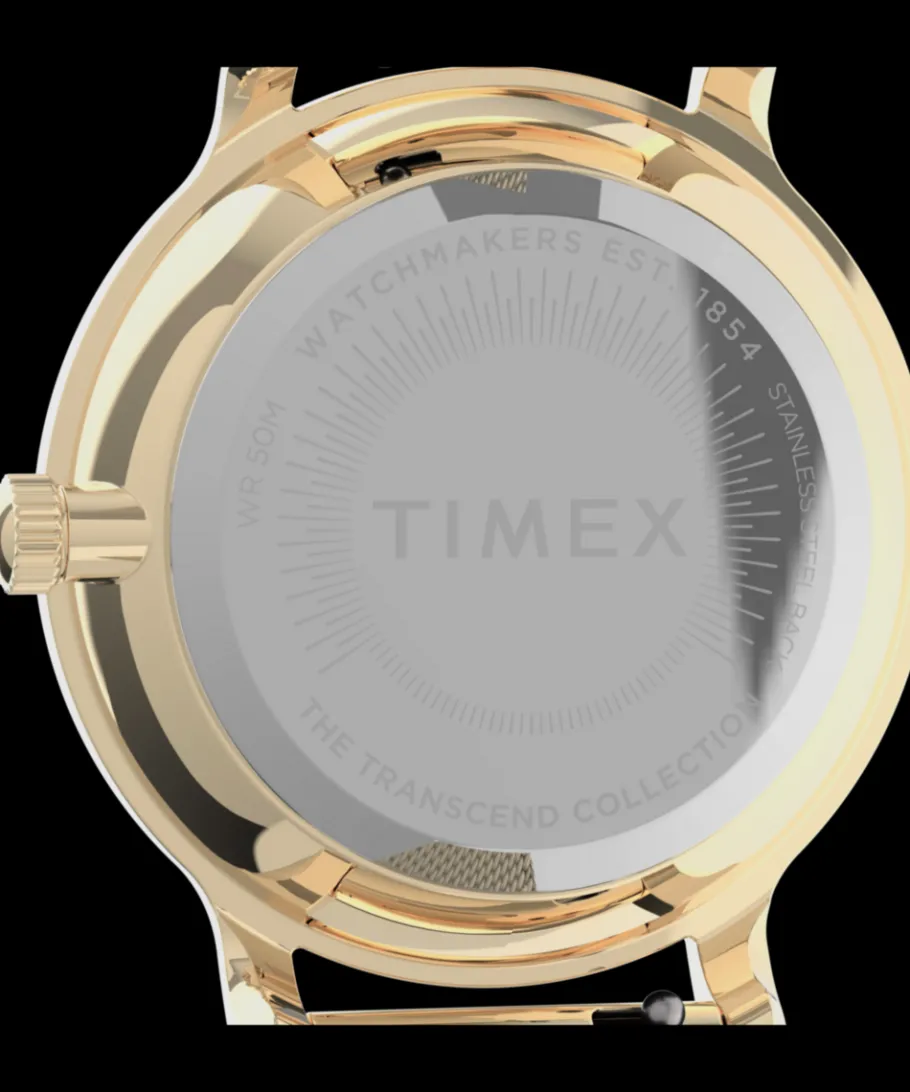 Women Timex Small*Transcend™ 31mm Stainless Steel Mesh Band Watch