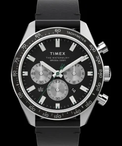 Timex Leather|Chronograph*Waterbury Chronograph 41mm Leather Strap Watch