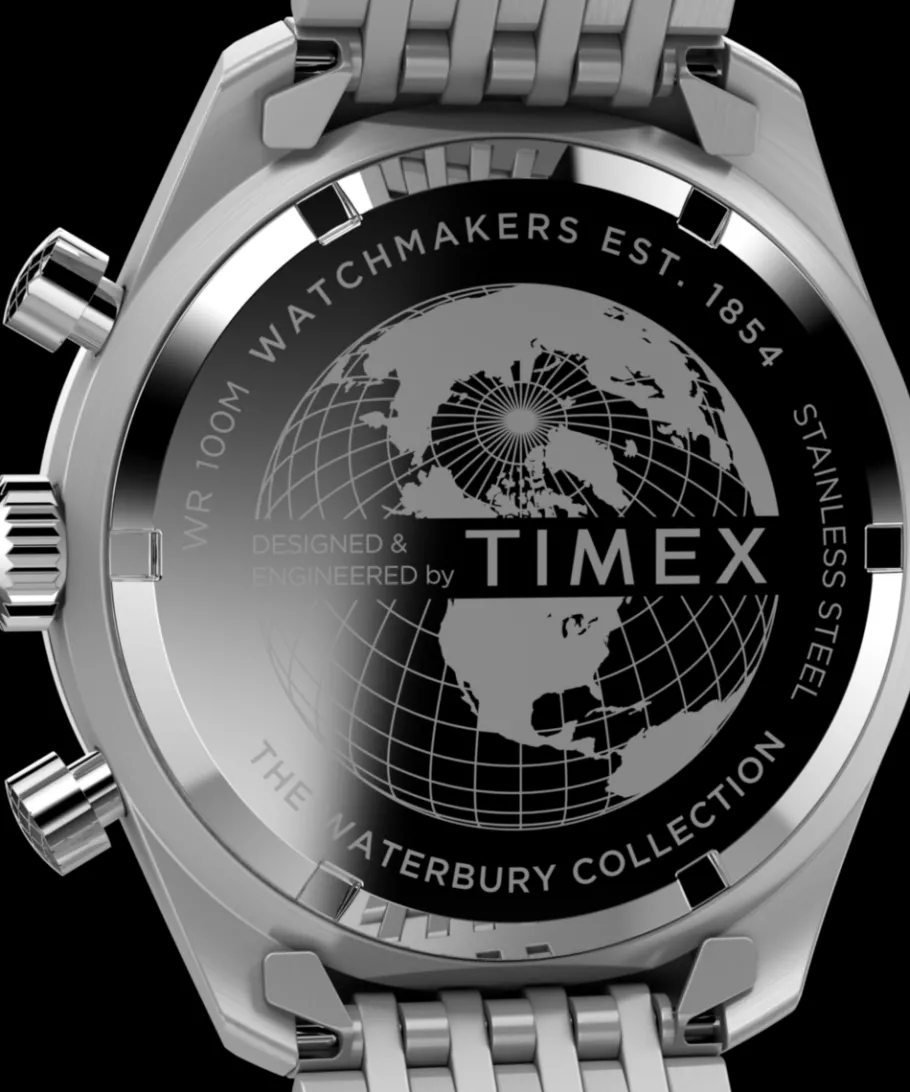 Timex Stainless Steel|Chronograph*Waterbury Chronograph 41mm Stainless Steel Bracelet Watch