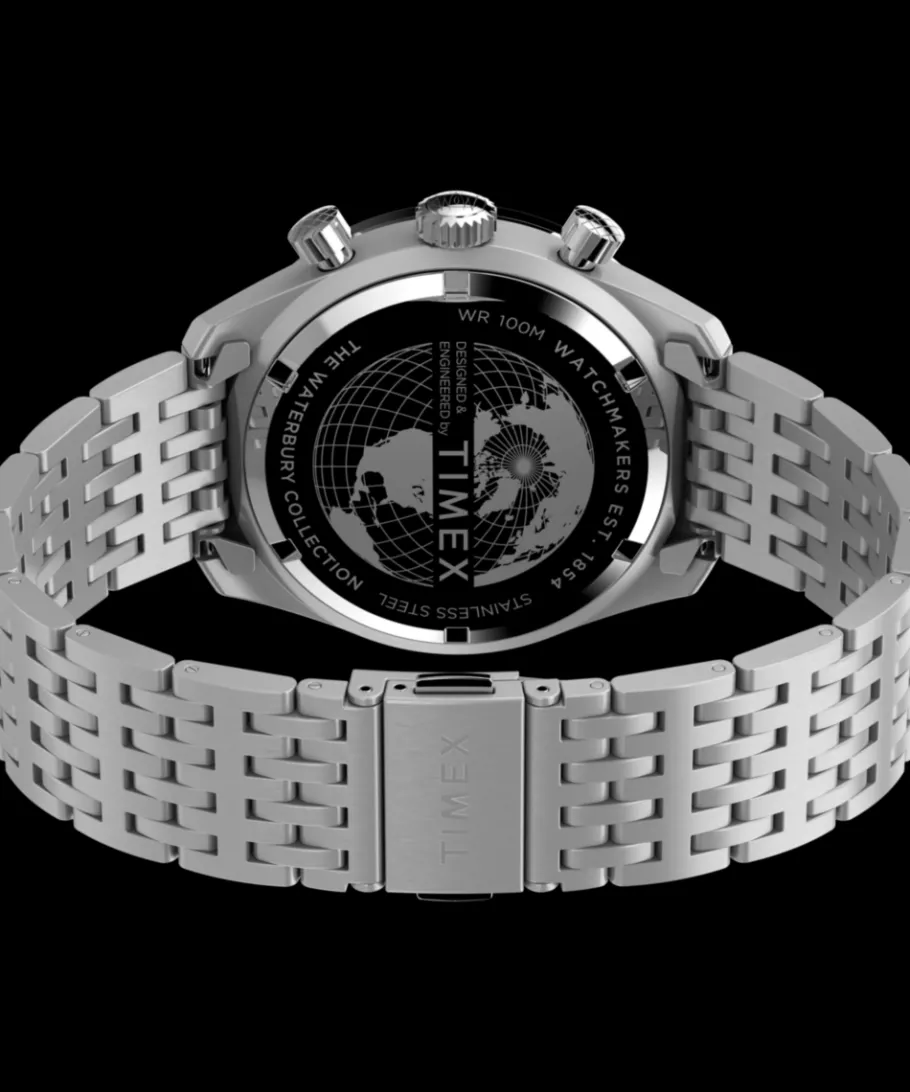 Timex Stainless Steel|Chronograph*Waterbury Chronograph 41mm Stainless Steel Bracelet Watch