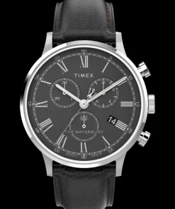 Timex Leather|Chronograph*Waterbury Classic Chronograph 40mm Leather Strap Watch