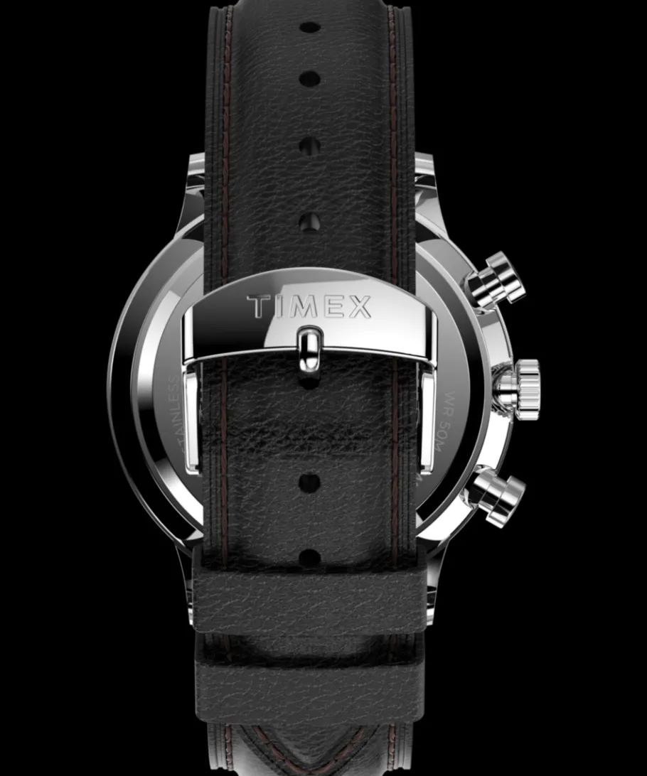 Timex Leather|Chronograph*Waterbury Classic Chronograph 40mm Leather Strap Watch