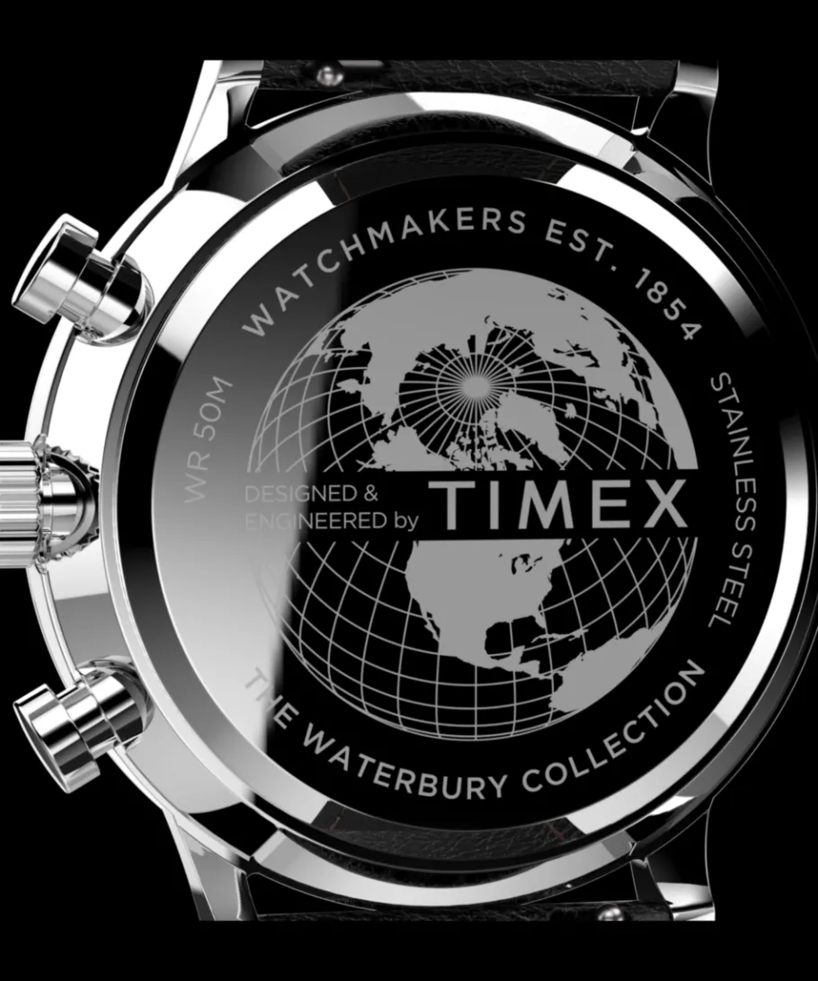 Timex Leather|Chronograph*Waterbury Classic Chronograph 40mm Leather Strap Watch