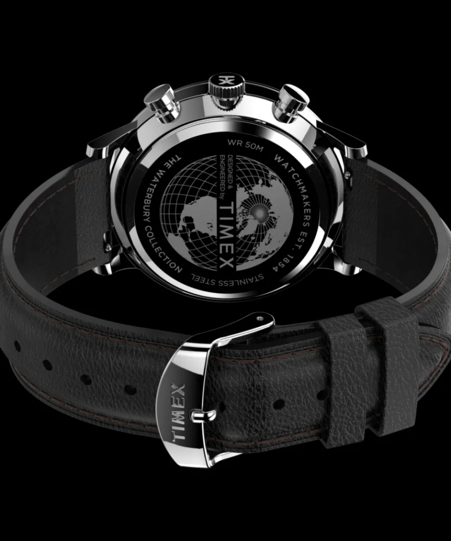 Timex Leather|Chronograph*Waterbury Classic Chronograph 40mm Leather Strap Watch
