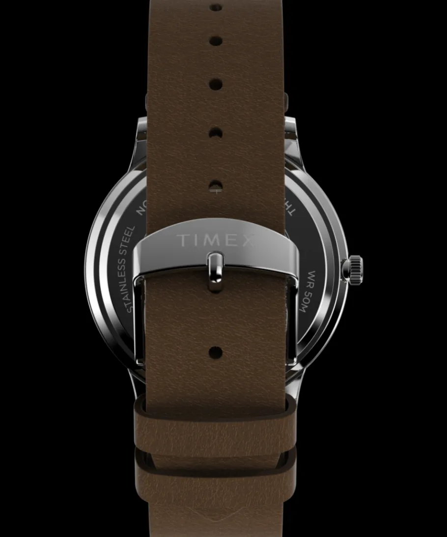 Timex Leather*Waterbury Classic 40mm Leather Strap Watch