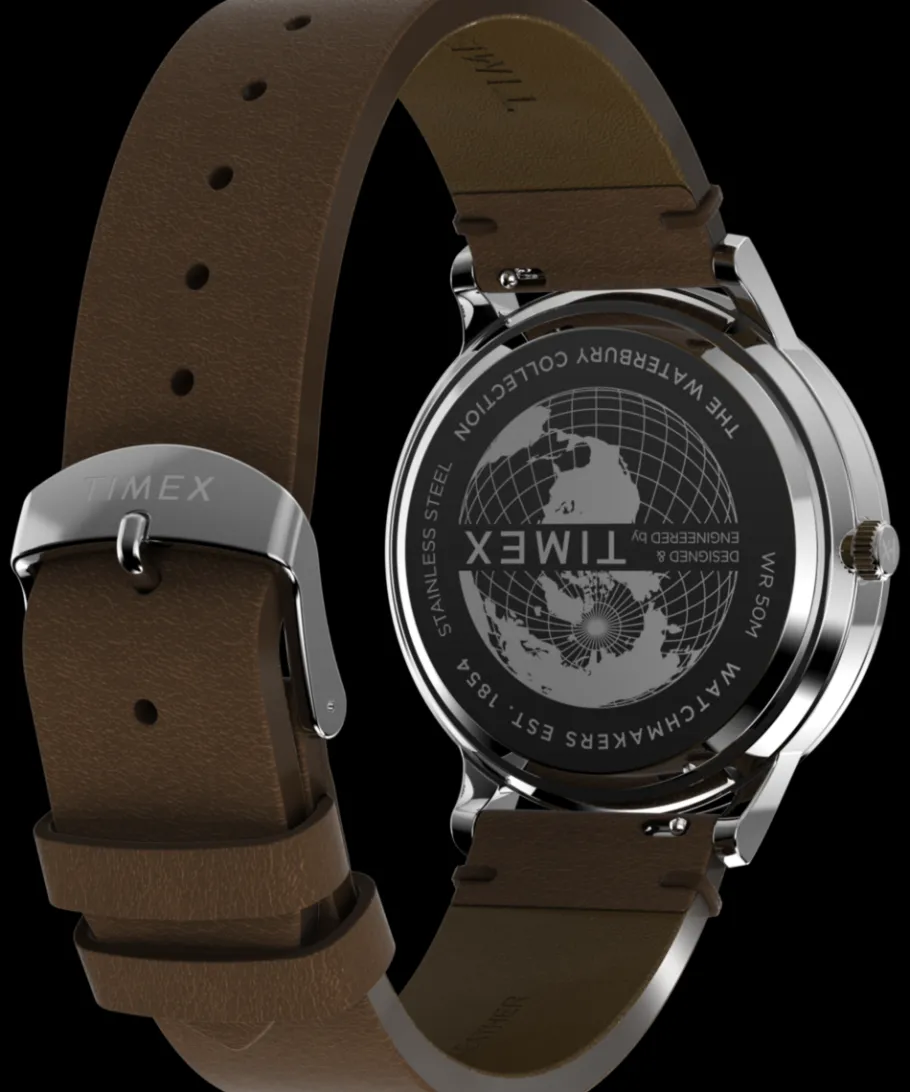 Timex Leather*Waterbury Classic 40mm Leather Strap Watch